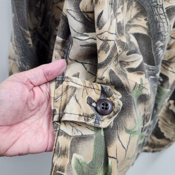 US Army Combat Shirt Jacket Size L Camo Military Button Down Pockets - Picture 7 of 14